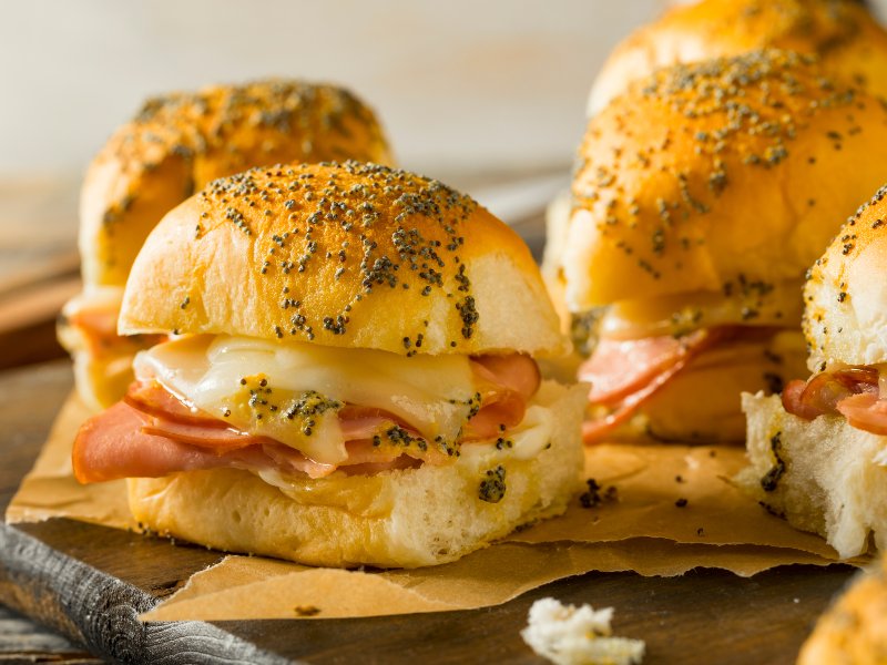 Ham and Big Cheese Sliders